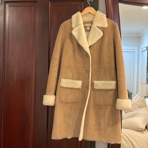 Loft Suede & Faux Fur Coat
